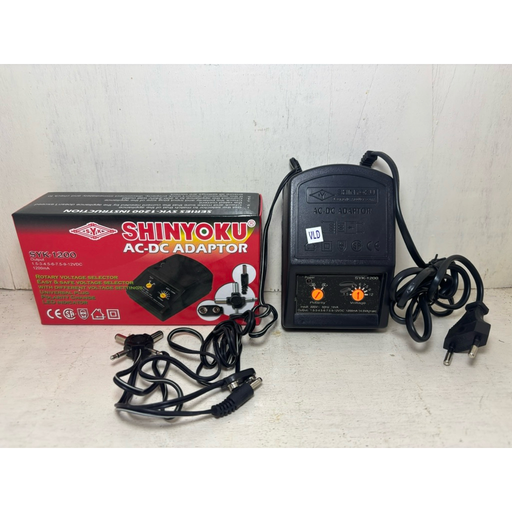 Adaptor Shinyoku SYK1200 1,5V - 12V 1200mA / Shinyoku Adaptor Universal