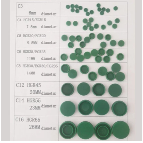 [caibeks] Tutup plastik cover Rail linear guide HGR20 HGR 20 dust caps cupbolt