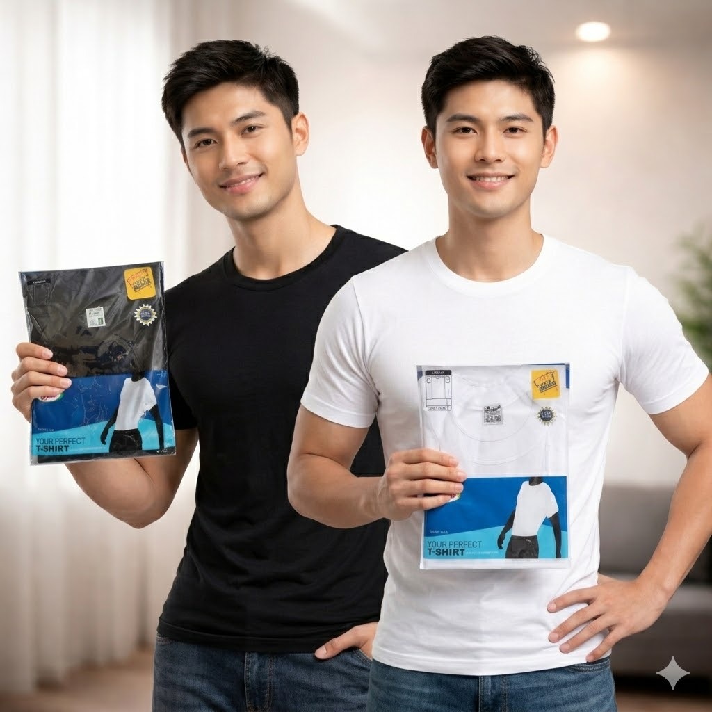 grosir murah ( 1 Pcs ) Kaos Dalam Pria Round Neck R223BWH Warna Hitam  | Rider Kaos Dalam Oblong Pri