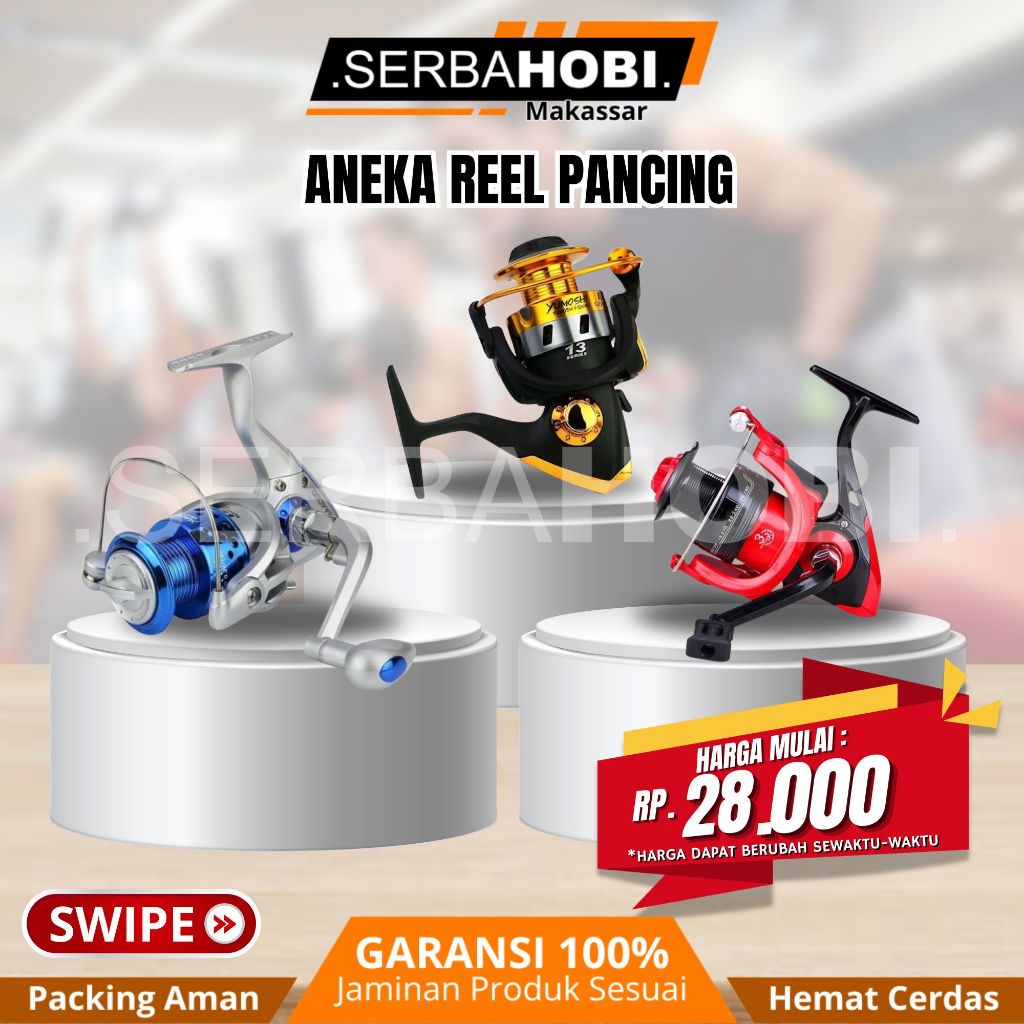 Reel Pancing Super Kuat / Reel Pancing Spinning Berkualitas / Reel Baitcasting Magnetik / Reel Panci
