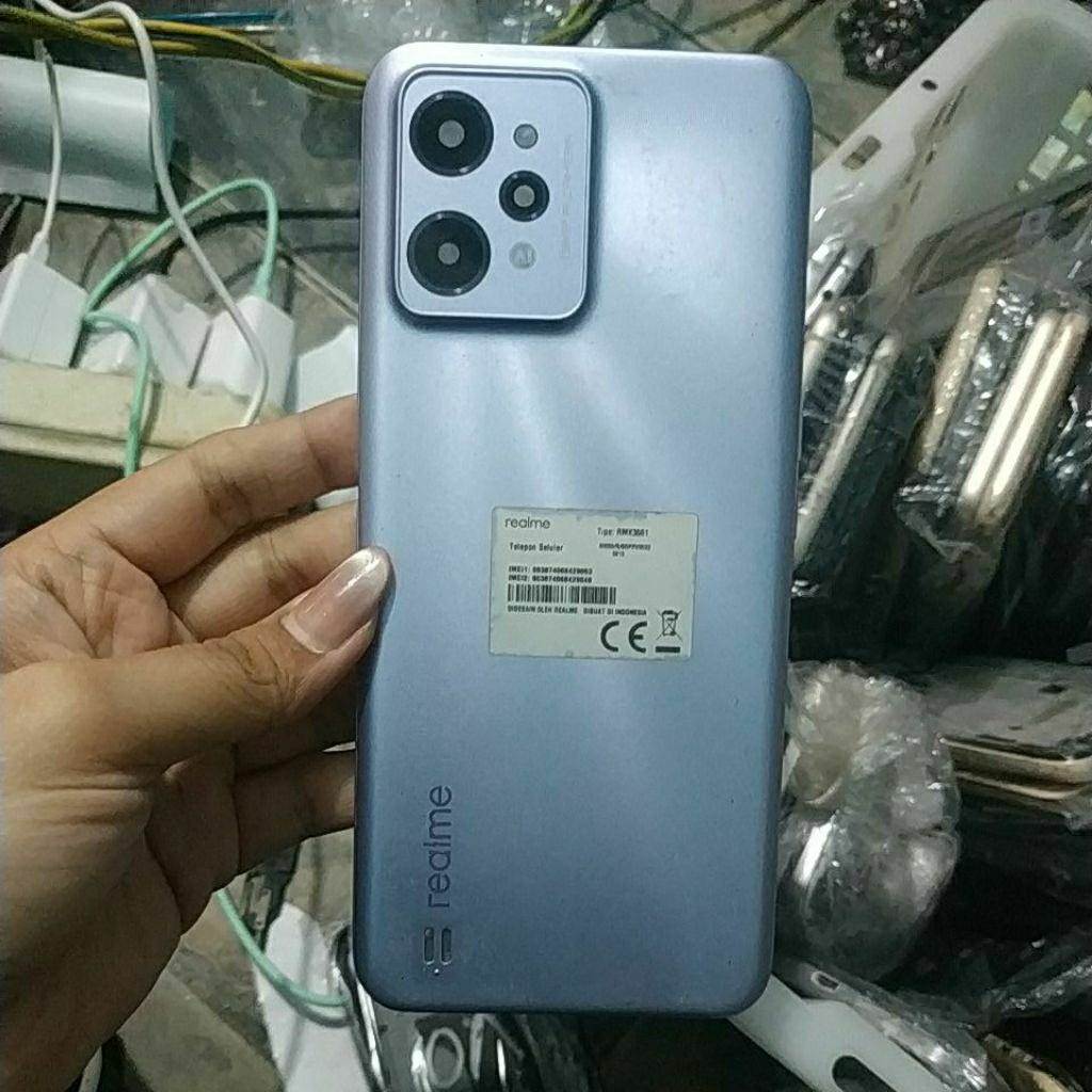 Backdoor Bekas Realme C31 tombol komplit ada fingerprint