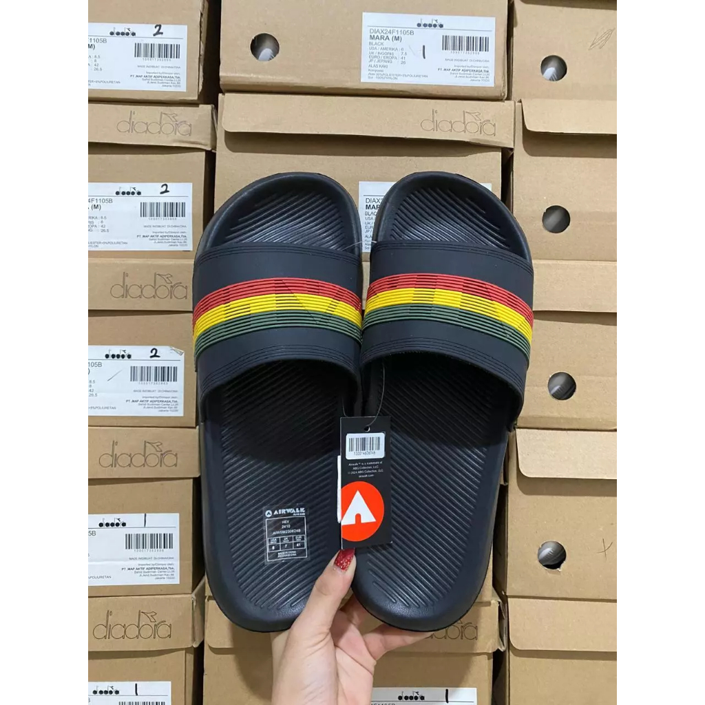 Airwalk Tuc Black/Black [TANPA BOX] Sendal Pria Airwalk Original