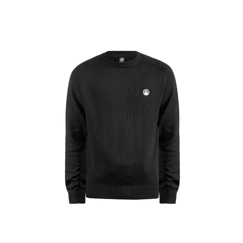 Prung Fukuhara Black Knitwear Football Casuals Hooligans Sweater Rajut Warna Hitam