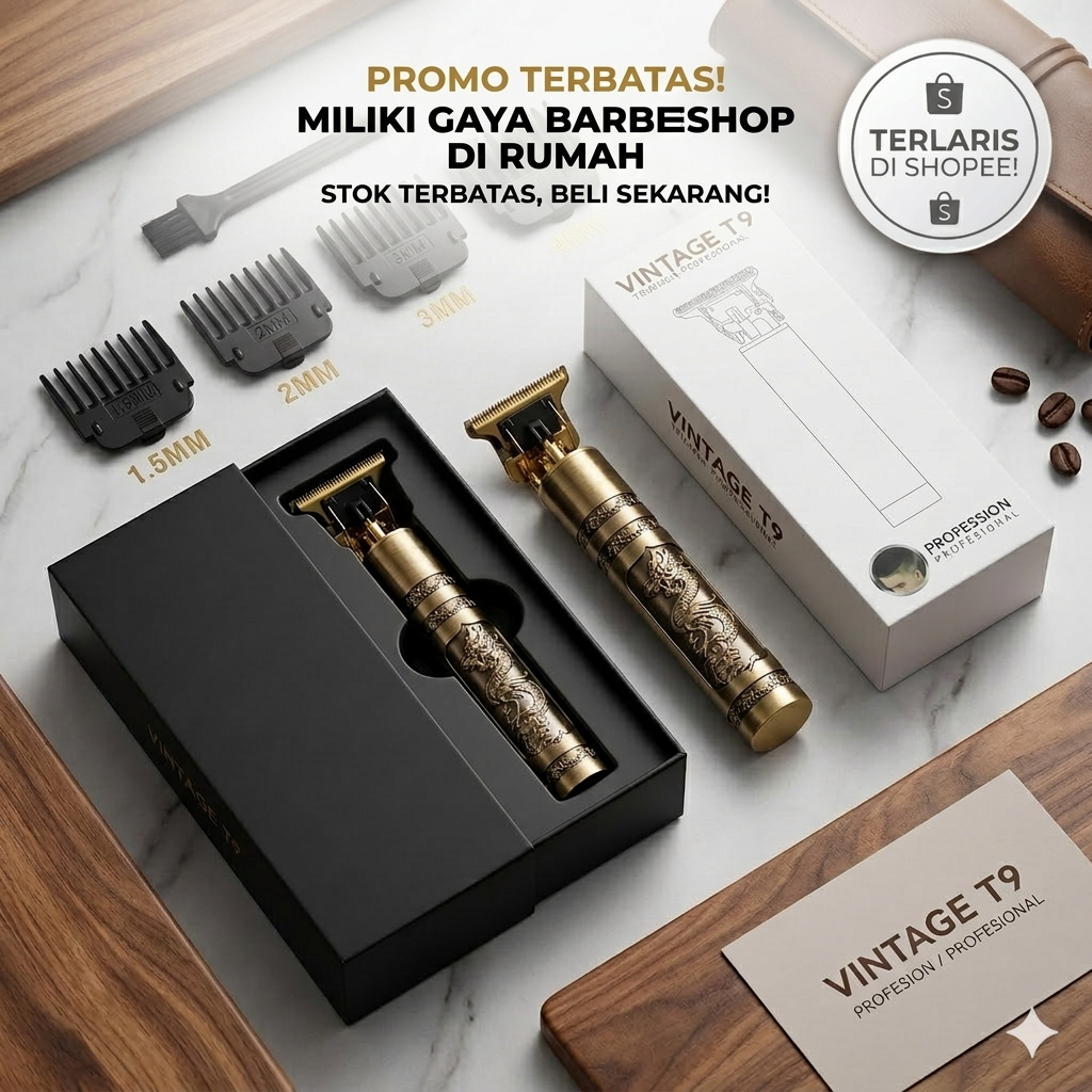 [ ASLI ] Kemei KM-T99 Trimmer Profesional dengan Blade Adjustable