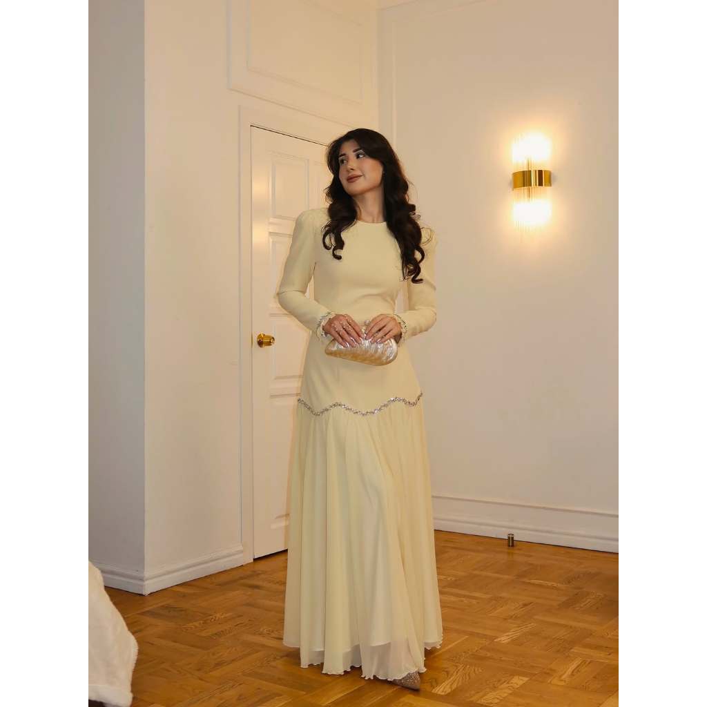 Dress Wanita Jumbo Aluna Premium Ceruty - Nyaman, Elegan, dan Desain Modern