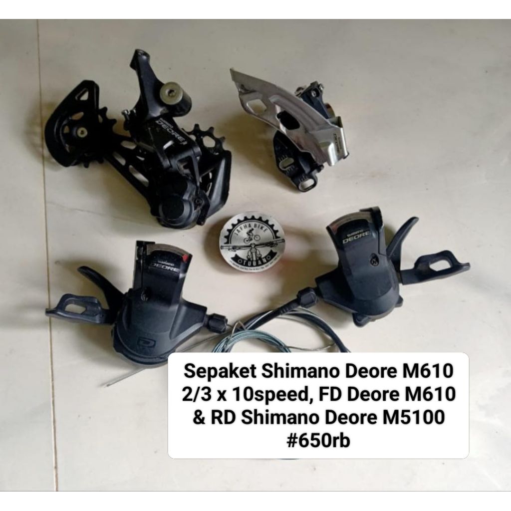 Paket Deore, Shifter Deore M610 2/3 x10speed, FD Deore M610, RD Deore M5100