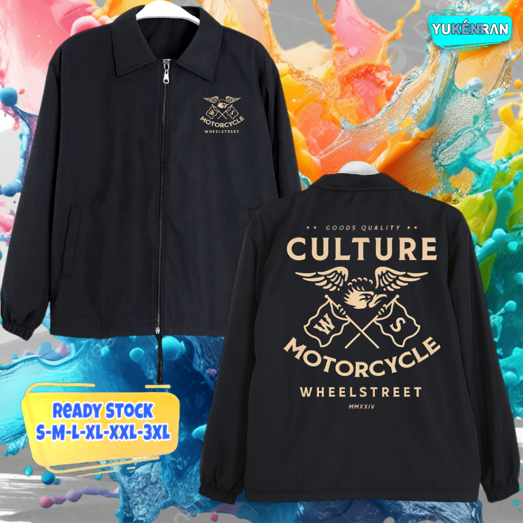 JAKET COACH YUKENRAN RIDING MOTORCYCLE CULTURE STREET BAHAN PREMIUM WATERPROOF