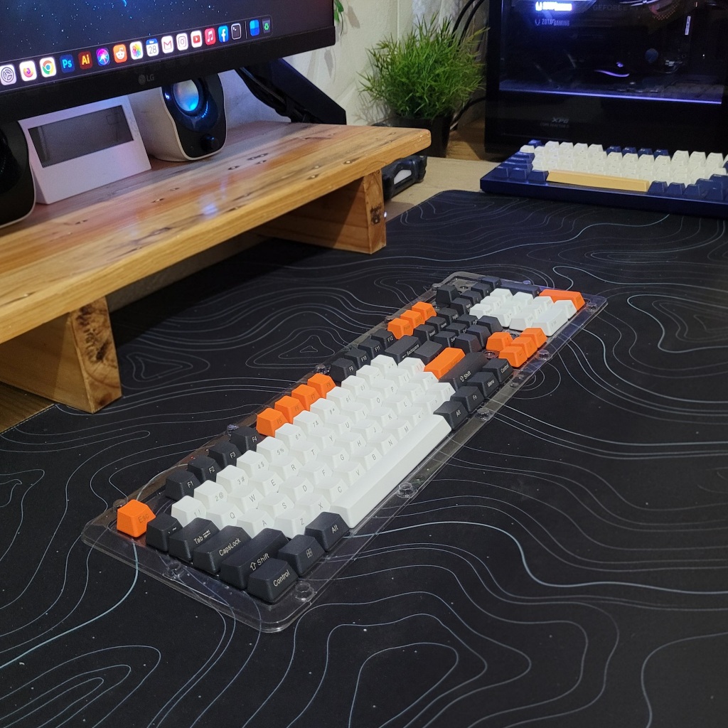 ALCHA KEYCAPS PBT SINGLE SHOT SIDE LETTERS PRINT - CARBON