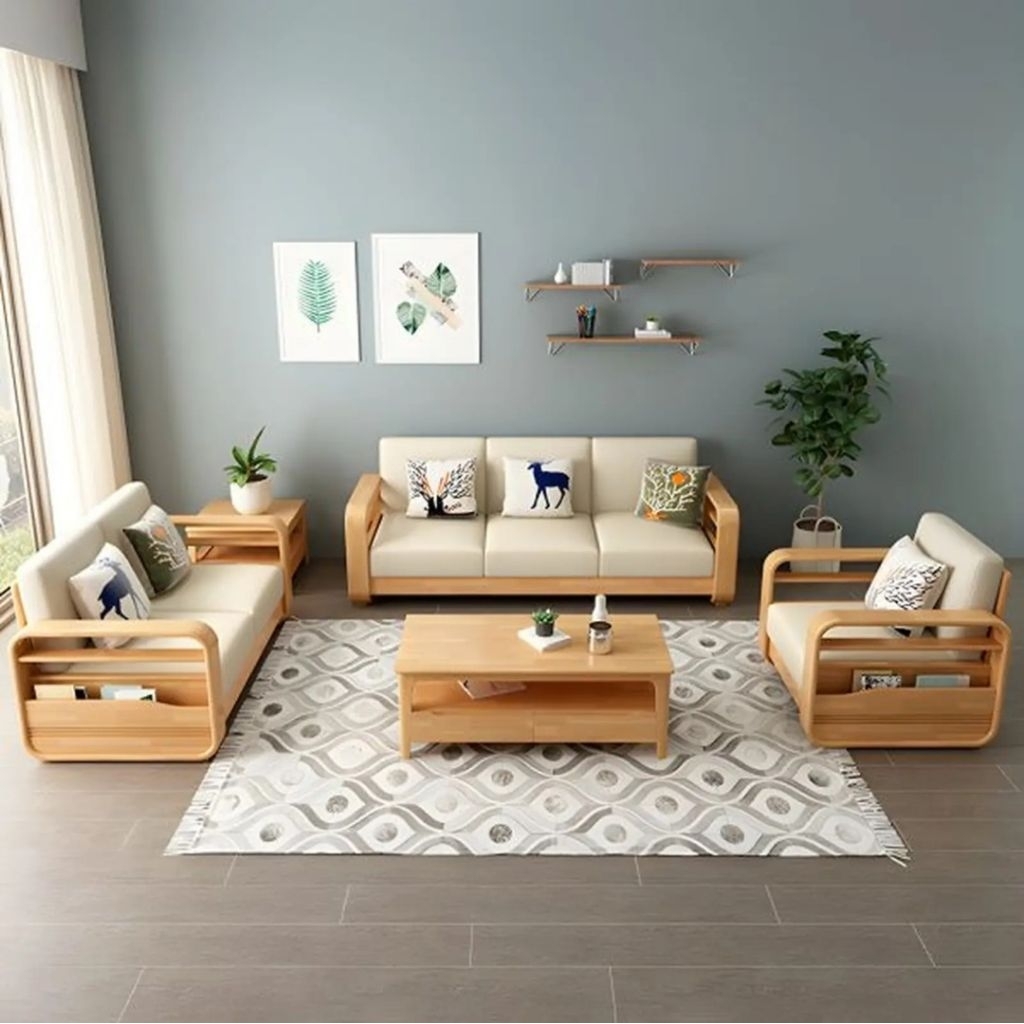 Kursi tamu kayu jati jepara, Kursi tamu minimalis jati, Sofa ruang tamu kayu jati
