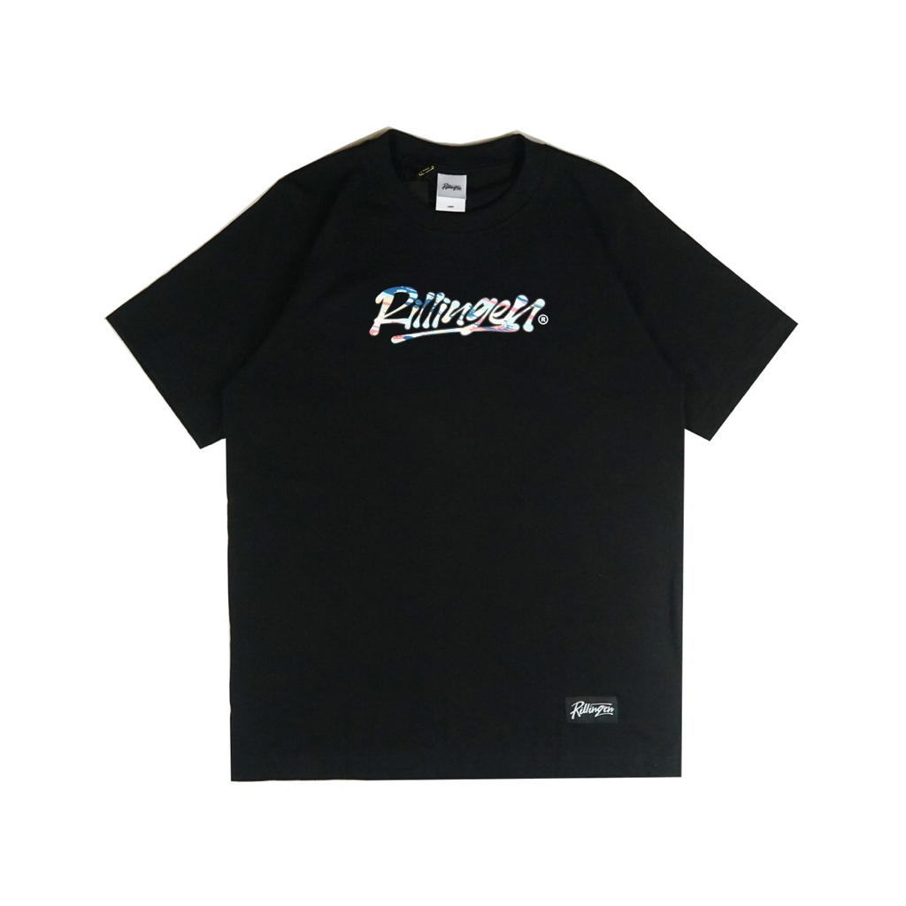 RILLINGEN | Reguler Tshirt HUE Black - kaos hitam pria reguler original
