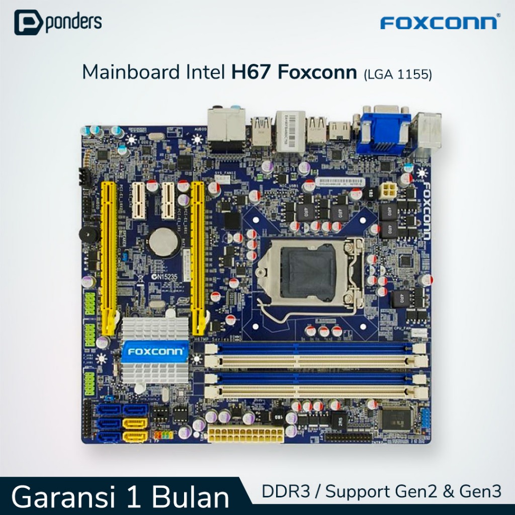 Mainboard Intel Foxconn H67 LGA 1155 DDR3 Support Gen2 & Gen3