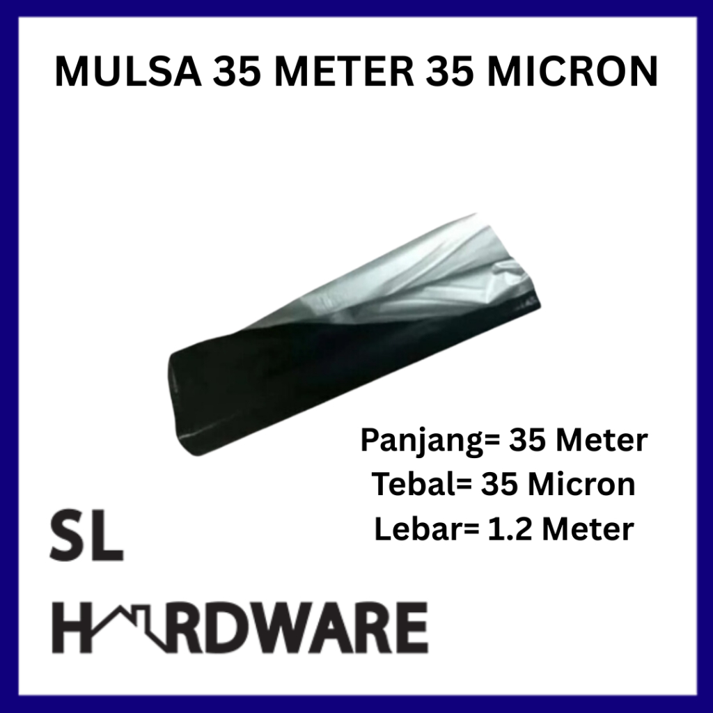 Plastik Mulsa Hitam Perak Full Roll Mulsa Perkebunan Mulsa 35 Meter