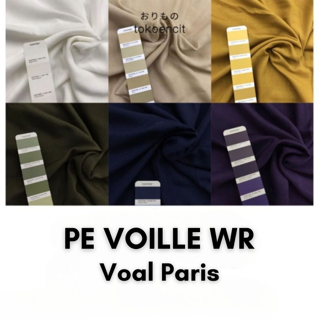 Tokoencit Kain Pe Voille / Voal Paris Ultrafine Premium Per 0.5 Meter Furing Waterproof/ Tahan Air