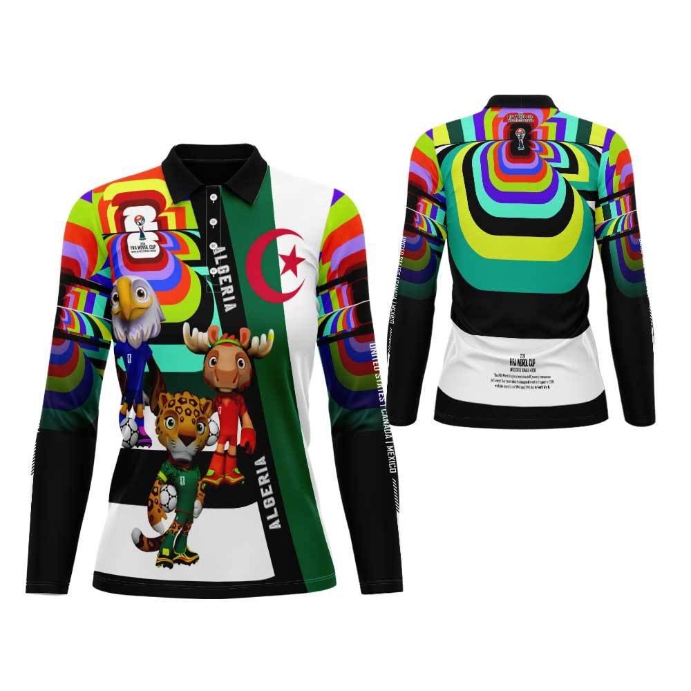 Kaos Algeria Wanita/Baju Jersey Piala Dunia 2026 Printing Custom