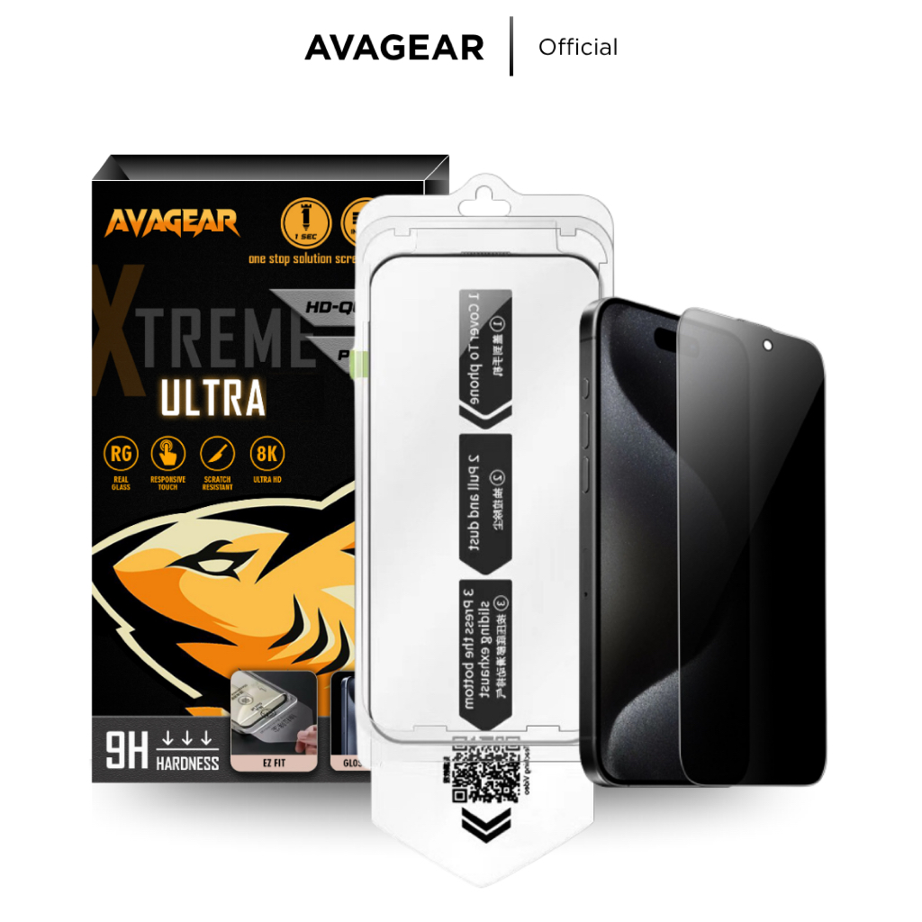 Magic Ultra Precision Fit Screen Tempered Glass iPhone HD Clear Privacy Anti-Spy Glossy Easy Install
