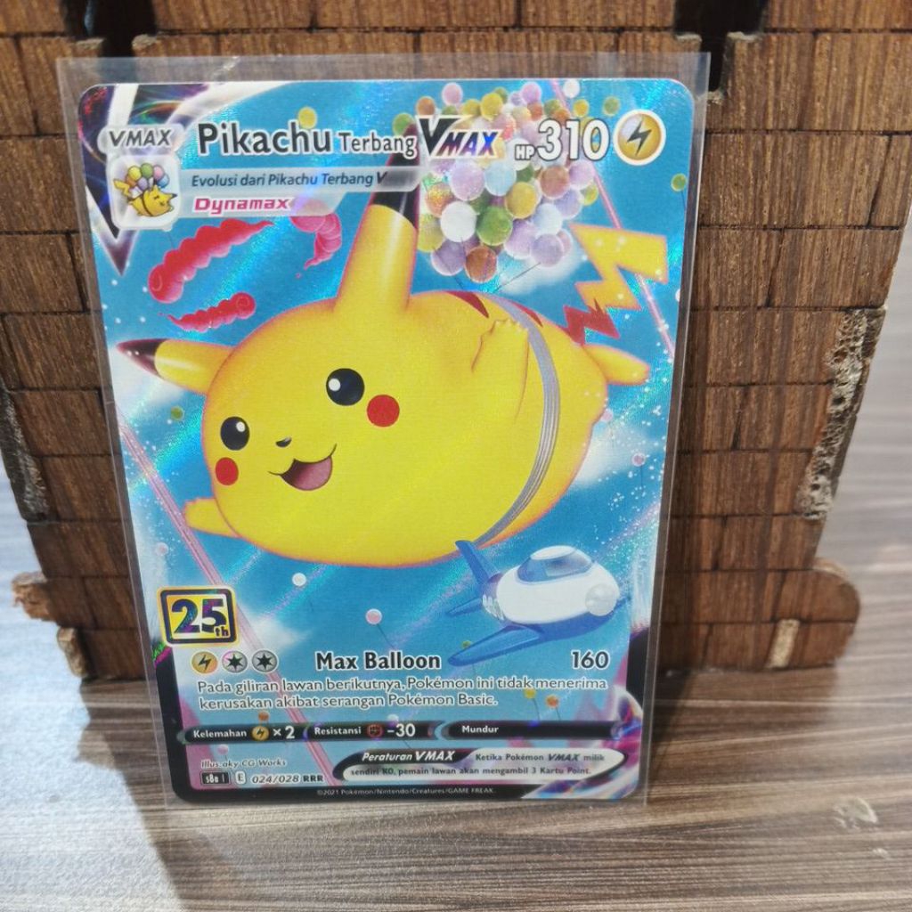 Pikachu Terbang VMAX RRR 024/028 S8a 25th Anniversary