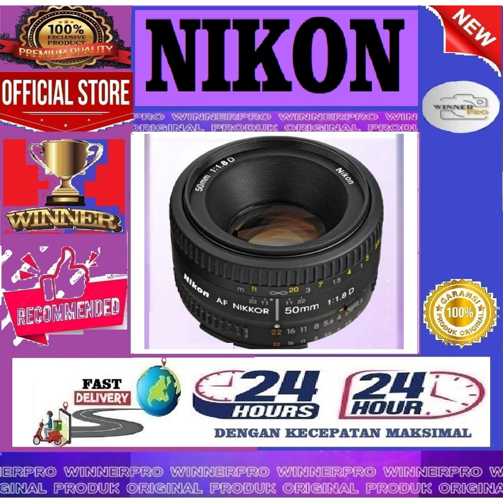 Nikon AF NIKKOR 50mm f1.8D - Lensa Nikon 50mm F1.8 D