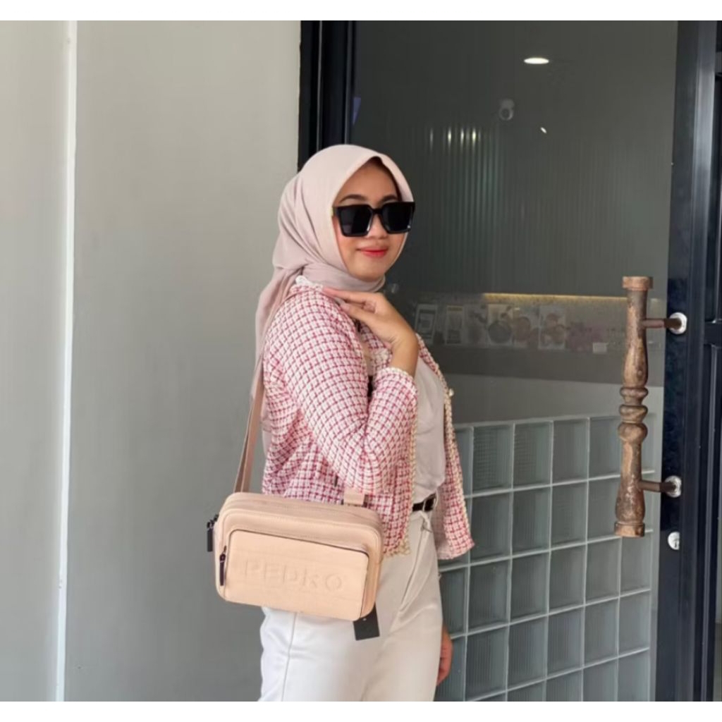 Tas maggie wanita pdro premium Nude pink
