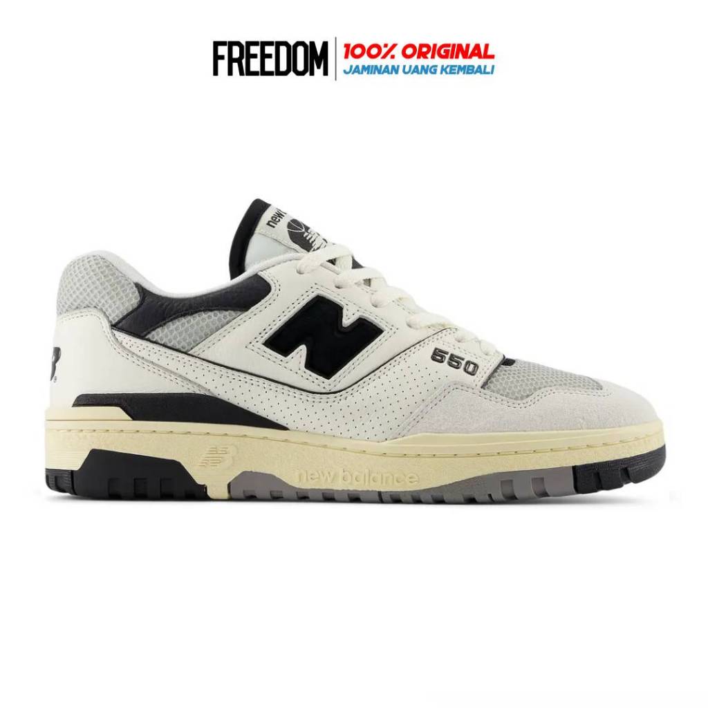 NB 550 Sea Salt Black ORIGINAL RESMI Sepatu Unisex BB550CPC
