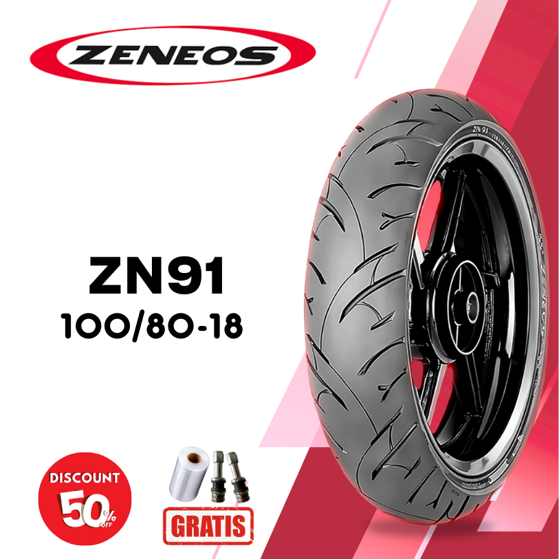 Ban Motor ZENEOS ZN91 100/80 RING 18 Tubeless