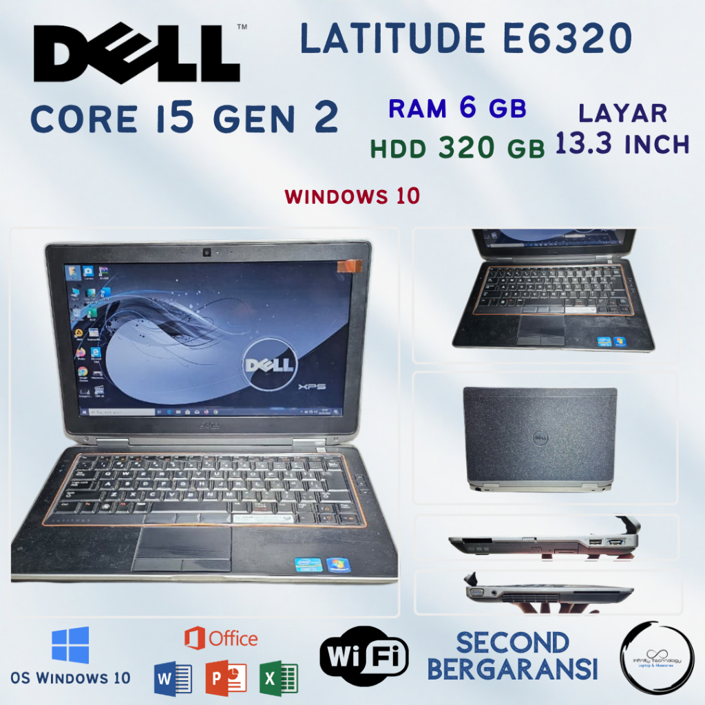Laptop Dell e6320 Core i5 Gen 2 RAM 6GB HDD 320GB Layar 13.3 Inch