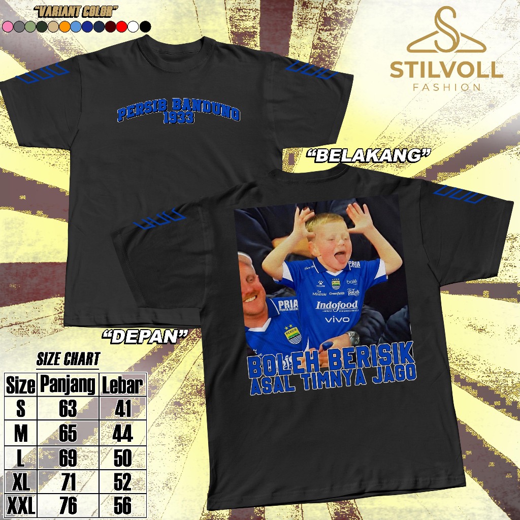 Kaos Boleh Berisik Asal Timnya Jago | Tshirt Bandung Football | Baju Suporter Pria Dan Wanita Dewasa