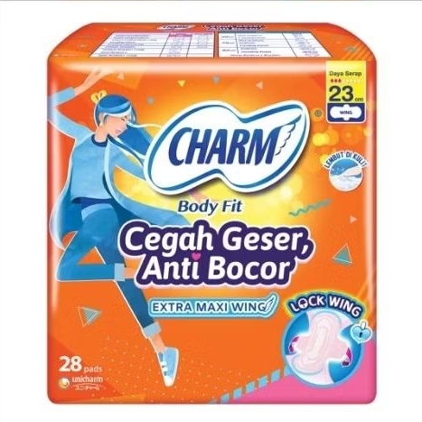 Pembalut Wanita Charm Extra Maxi Wings 28 Pads