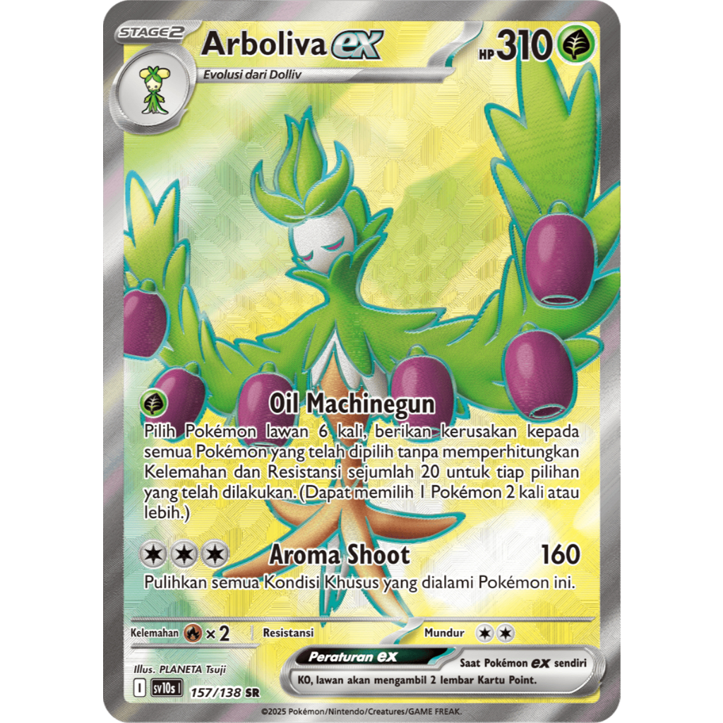 Arboliva EX 157/138 SR sv10s | Kartu Pokemon TCG | Kehadiran Juara