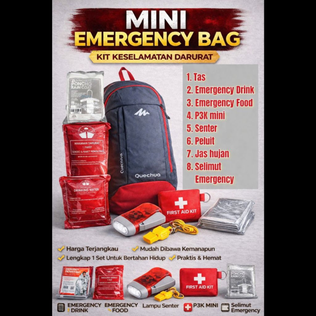 MINI TAS SIAGA BENCANA EMERGENCY BAG