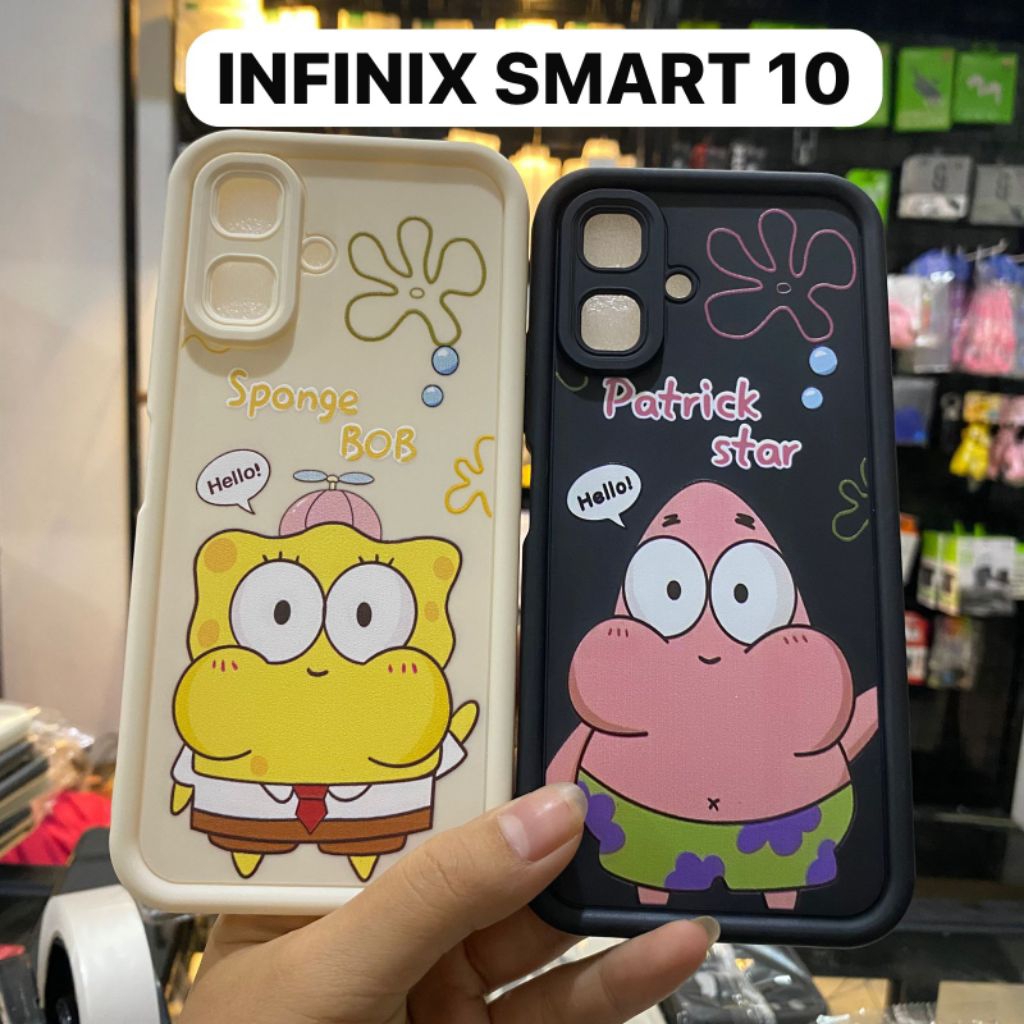 CASING SILIKON MOTIF SPONGEBOB PATRICK INFINIX SMART 10