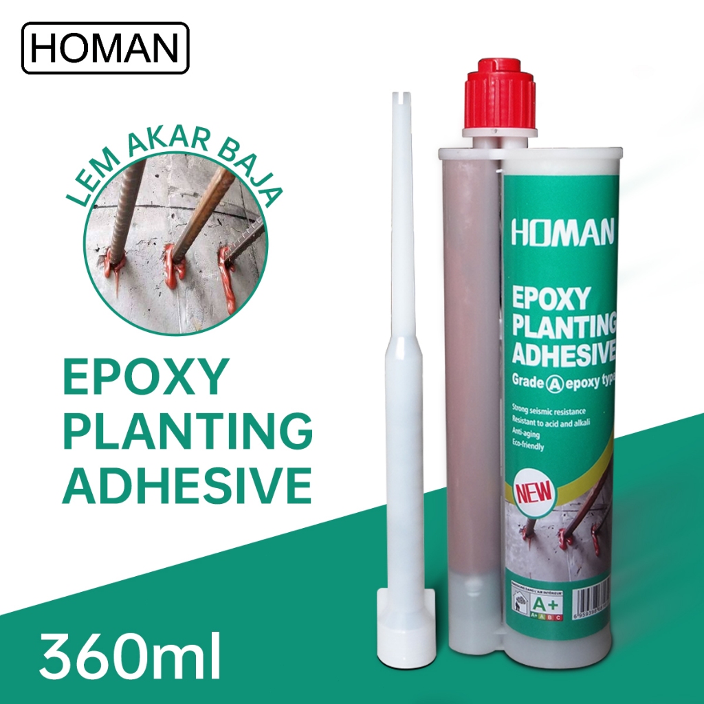 HOMAN Epoxy Planting Adhesive 360ml Lem Beton Dinding Lem Akar Baja Lem Beton