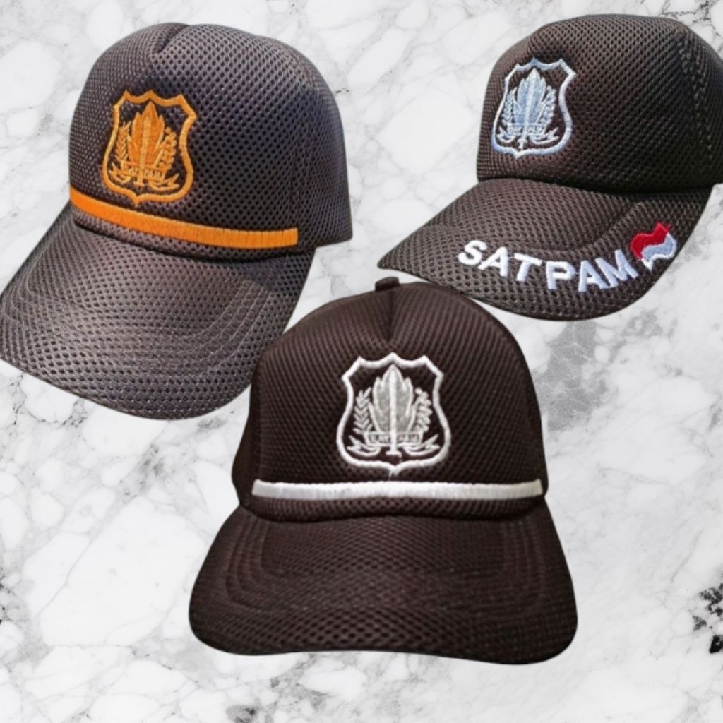 TOPI SATPAM TOPI SECURITY COKLAT
