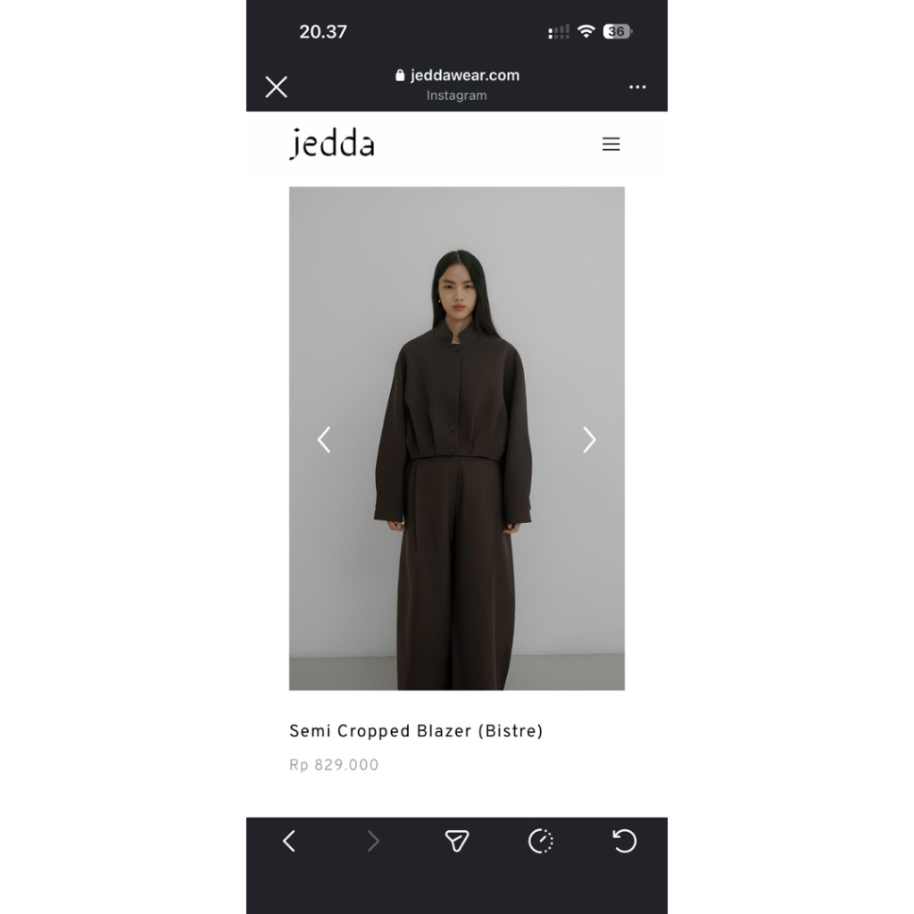 jedda semi blazer cropped bistre