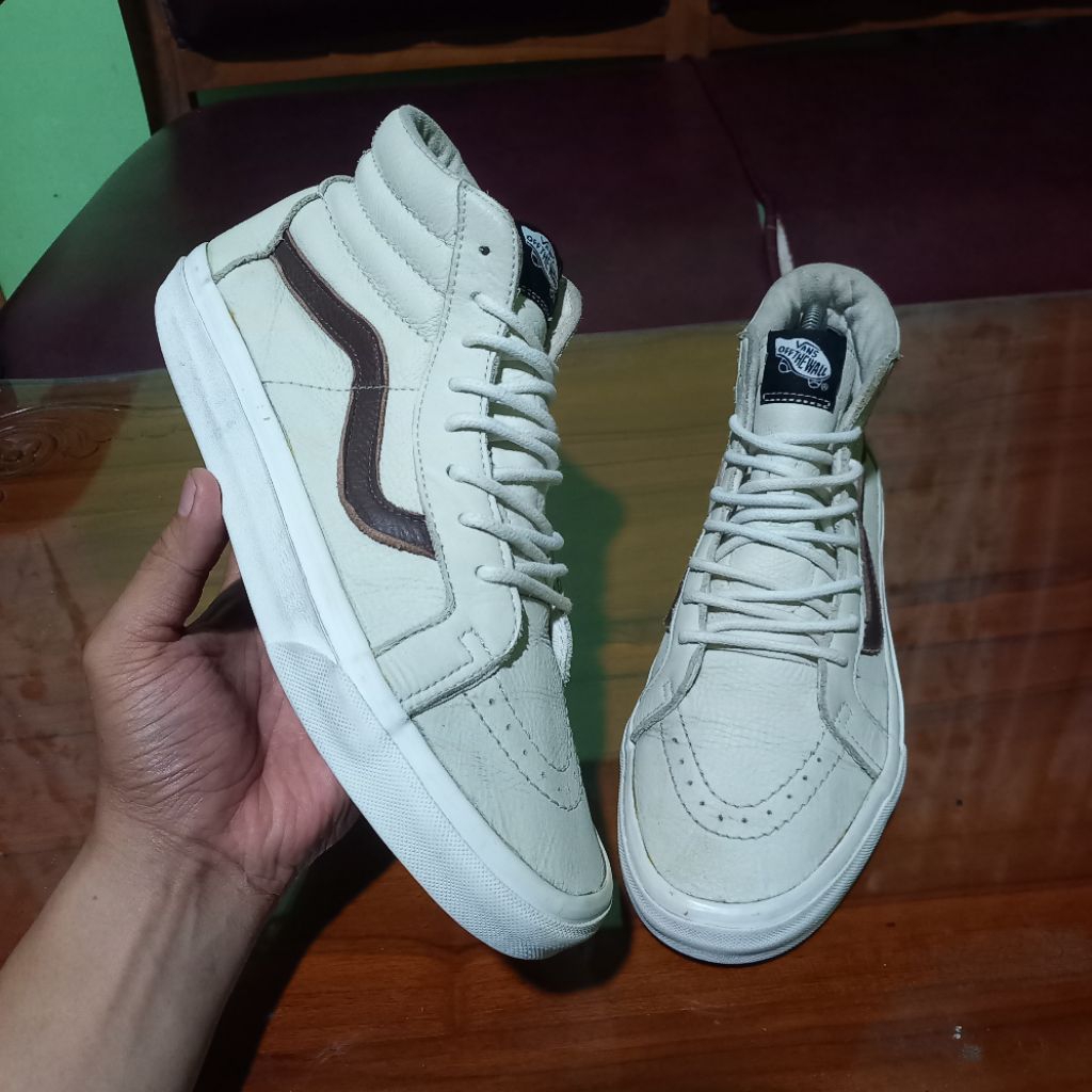 VANS SK8 REISSUE LEATHER SEPATU KULIT SECOND BRANDED SNEAKERS PRIA WANITA