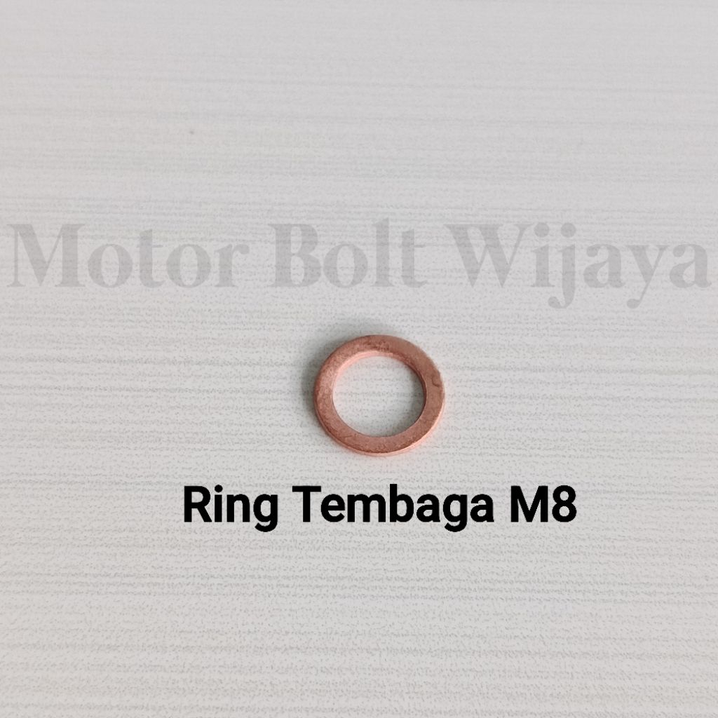 Ring Tembaga M8 Atau 8x14 Baut 12 M8 Cooper 8mm Tebal 1mm Isi 1 Pcs
