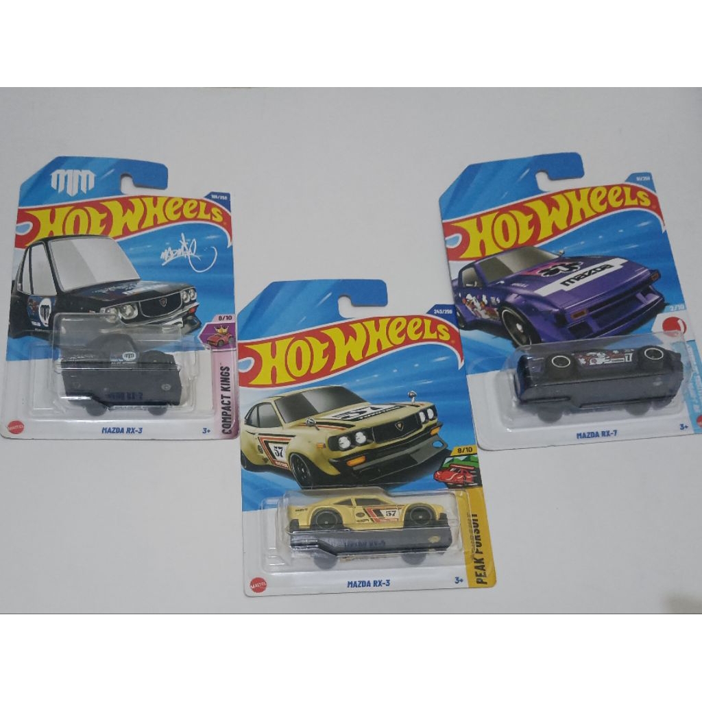 Hot Wheels Paket Mazda ( Mazda Rx 3 tooned, Mazda Rx 7, Mazda Rx 3)