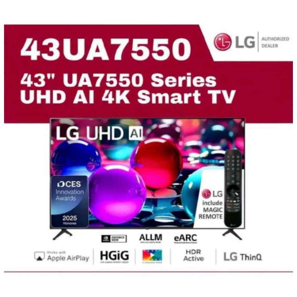 TV SMART LG UHD 4K AI 43AU7550 (43inchi)