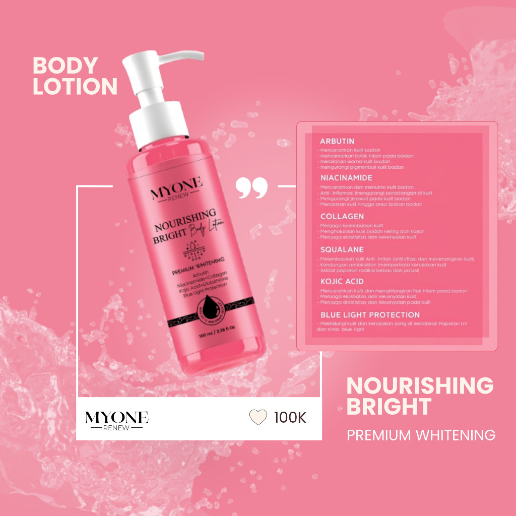 MYONE Parfum Whitening Body Lotion MYONE BODY LOTION MYONE LOTION