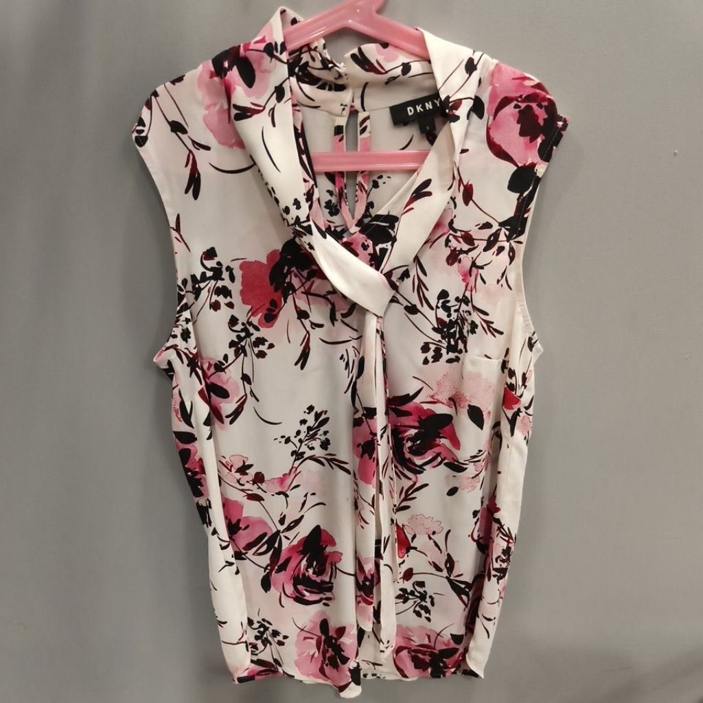 atasan blouse kutung Dkny flower prelovd