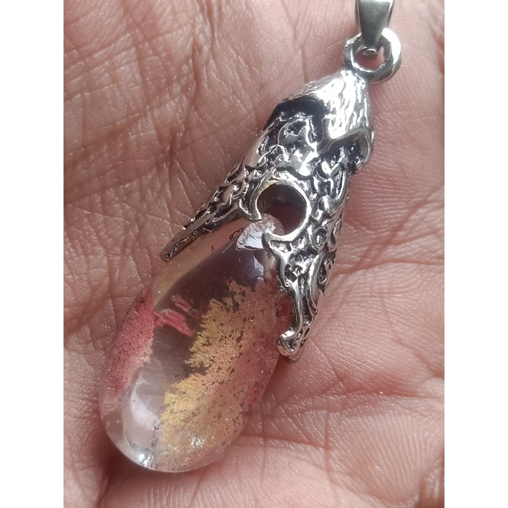 liontin batu kecubung karang dalam