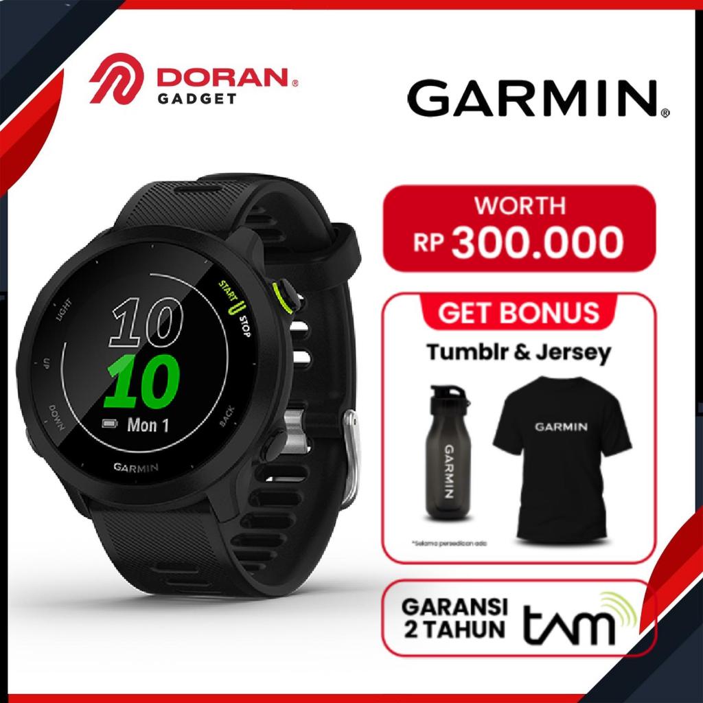 Garmin Forerunner FR 55 FR55 Black | White | Aqua | Monterra Grey - Garansi TAM 2 Tahun