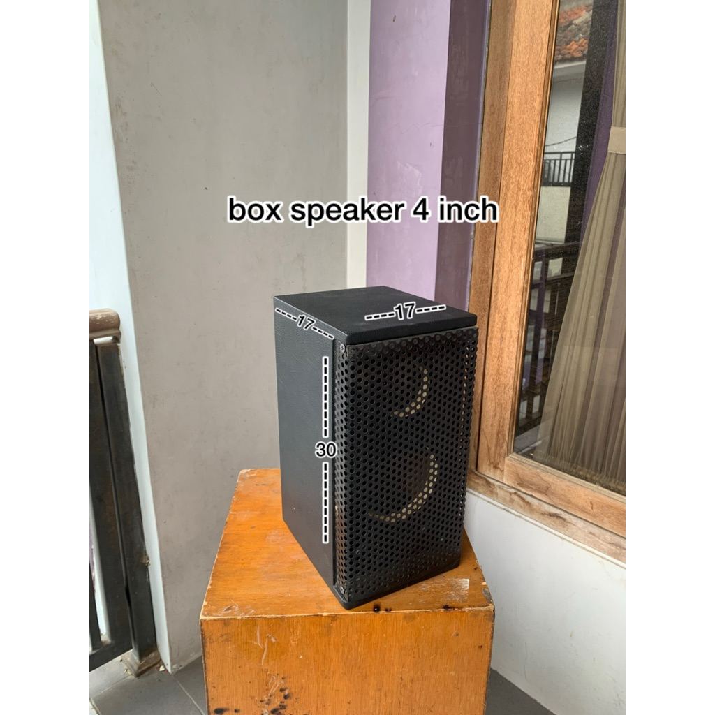 box speaker pasif model kotak  4 inch tutup gril / ram