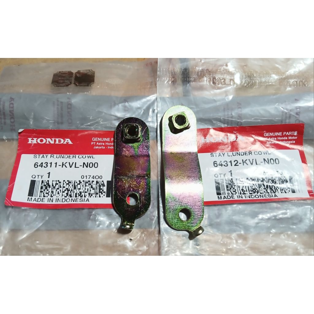 64311 64312 KVL N00 BRAKET DUDUKAN COVER SAYAP DALAM SUPRA X125 BATMAN NEW SET ORIGINAL AHM