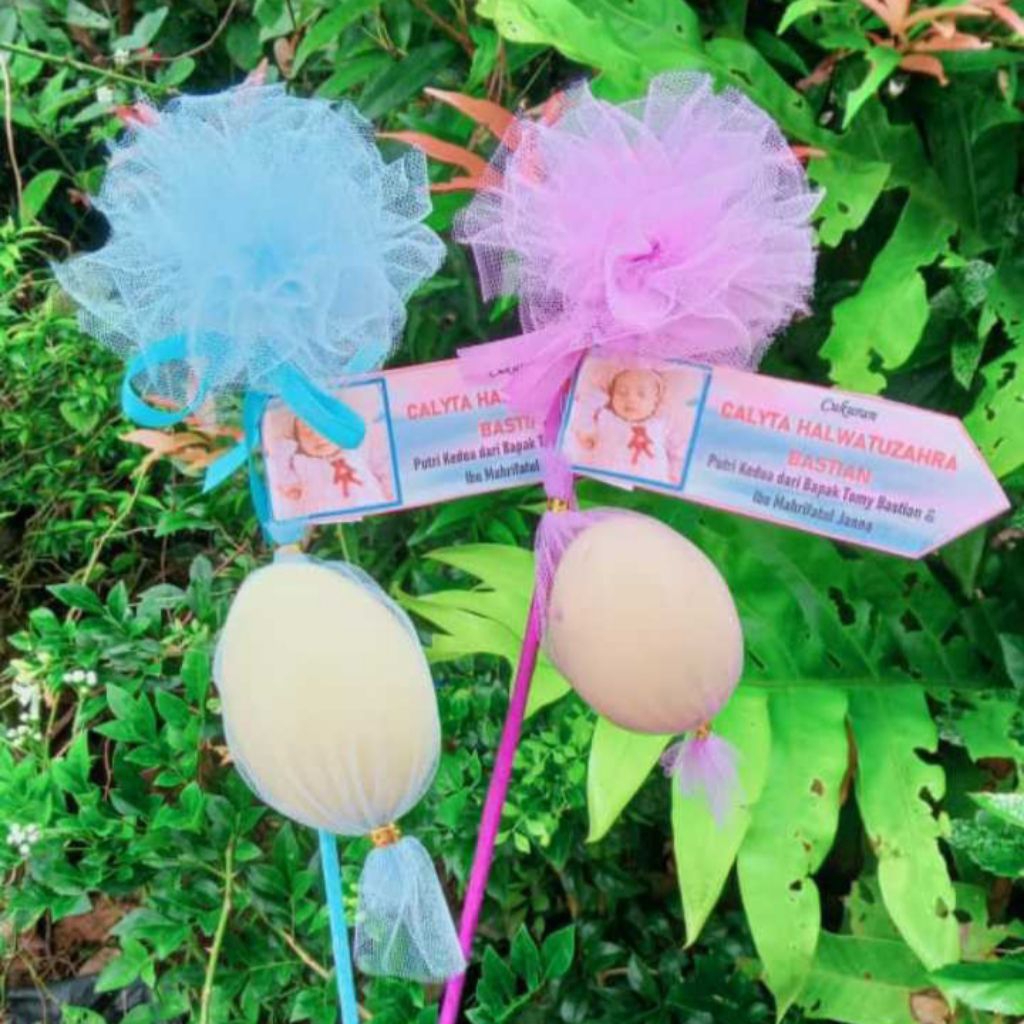 BUNGA TELUR FLUFFY TIANG