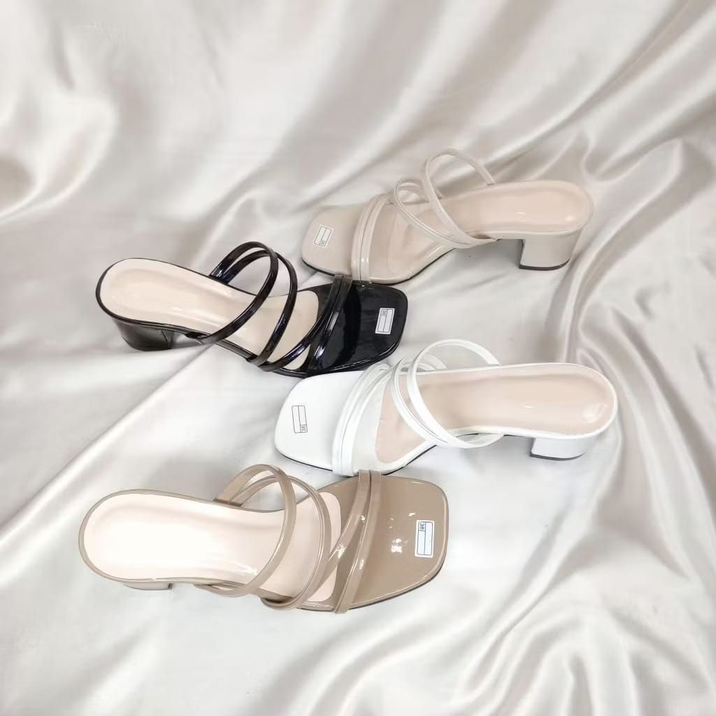Sendal Heels Wanita stylish hak pendek 5cm size 36-40