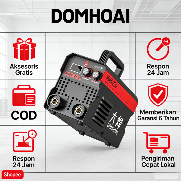 DOMHOAI Mesin las MMA 450 Watt Mesin las inverter alat las listrik canggih Welding Machine / Welding