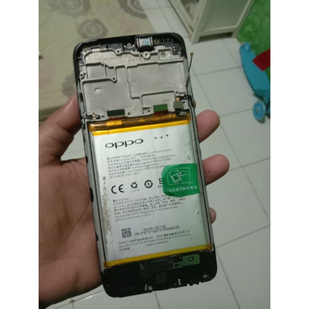 lcd copotan ORI Oppo a31 satu set frame batre
