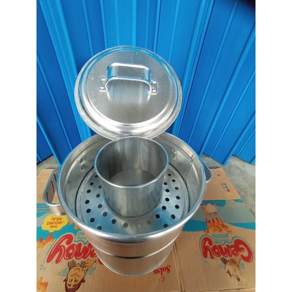 dandang bakso custom ukuran 26 tinggi 35 sekat 4