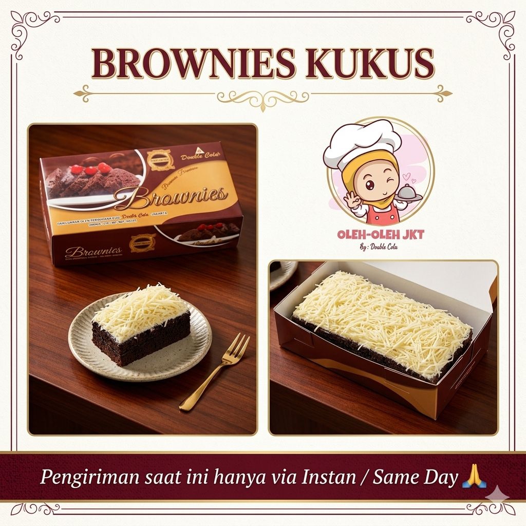 Brownies Kukus Coklat / Brownies Kukus Double Cola / Brownies Kukus Homemade