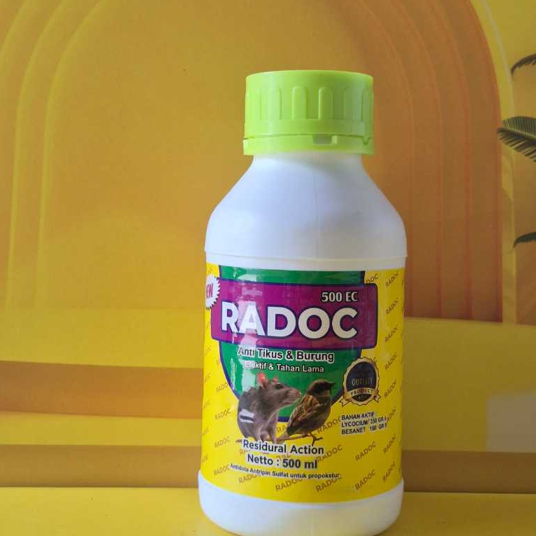 RADOC 500 EC 500ml Racun Tikus Cair Ampuh | Obat Pengusir Tikus & Burung Sawah | Rodentisida Anti Ha